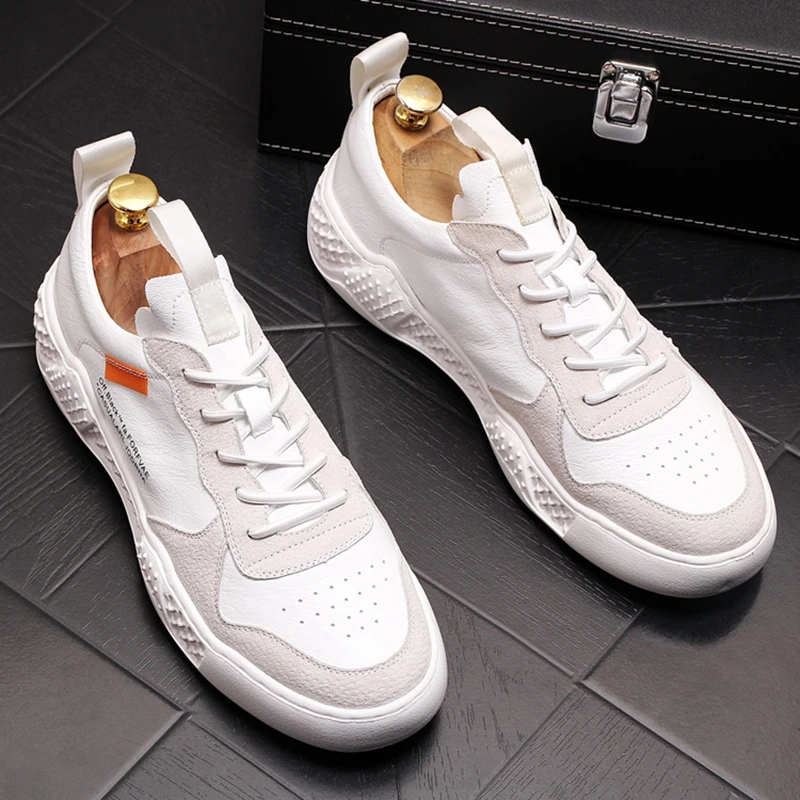 CuddlyIIPanda Men's Board Shoes New Arrival Youth Loafers Fashion Flat Casual Male Comfortable Sneakers | Обувь