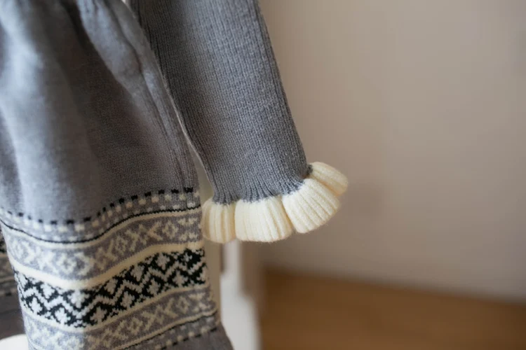 Хлопковое платье-свитер для девочек коллекция 2019 года сезон осень-зима детская