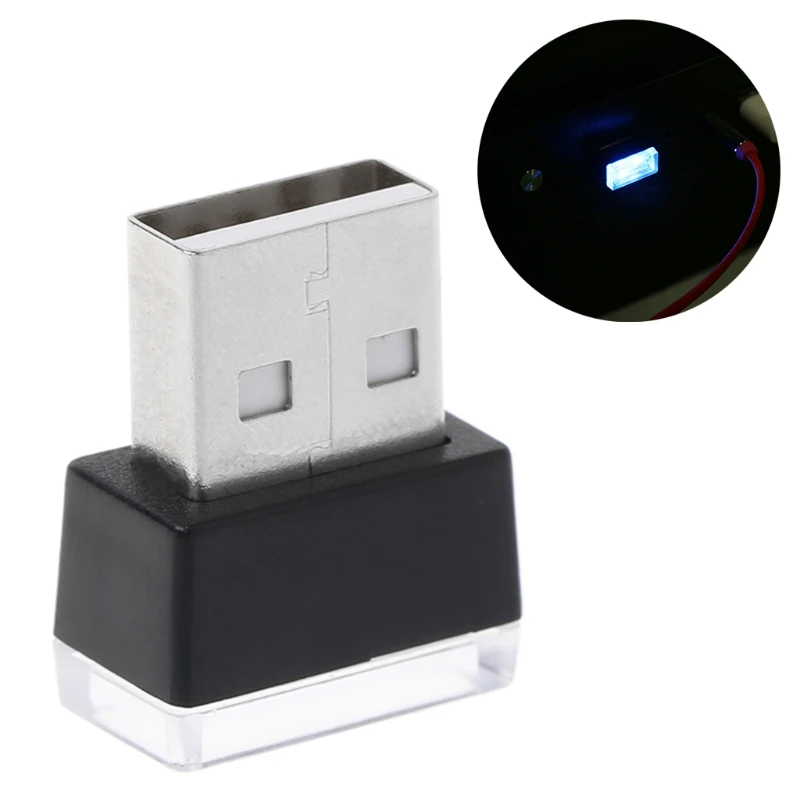 1 шт. автомобильный атмосферный светильник s светодиодный мини USB сигаретный светильник er декоративный светильник s лампа высокого качества USB атмосферный свет