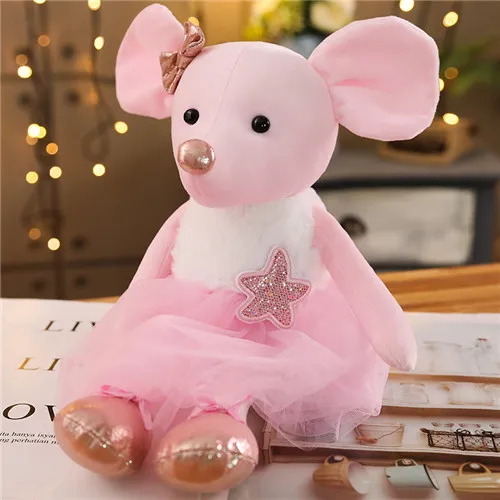 4 1 шт. 42 см Kawaii балетная мышь плюшевые игрушки мягкие животные кукла Мышка для детей Дети Спящая игрушка прекрасный Рождественский подарок - Цвет: 4
