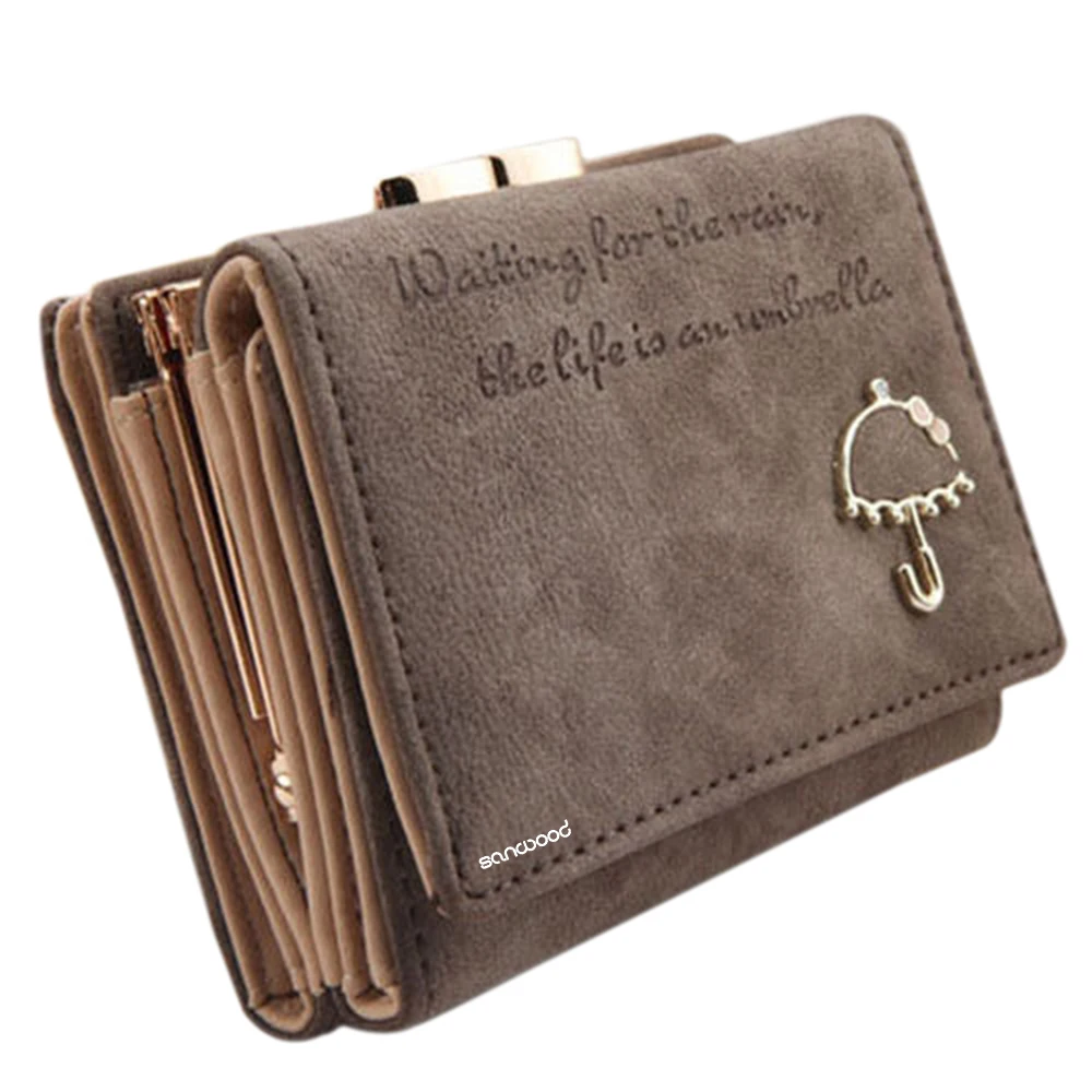 Женский клатч из искусственной кожи с зонтиком складной кошелек держатель для