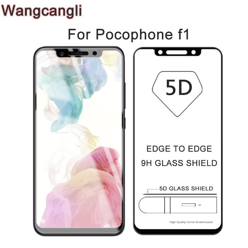 Wangcangli pocophone f1 стекло Xiaomi PocoPhone F1 6 18 &quot5D полное покрытие краев закаленное Защита