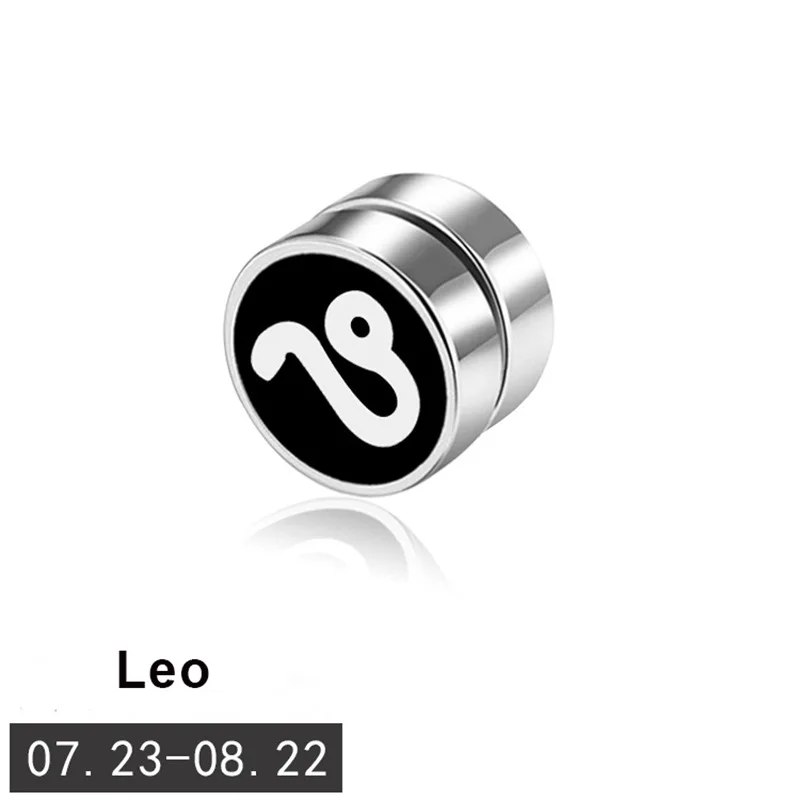 Серьги-гвоздики V.YA 12 созвездий для мужчин и женщин нержавеющая сталь магнитные