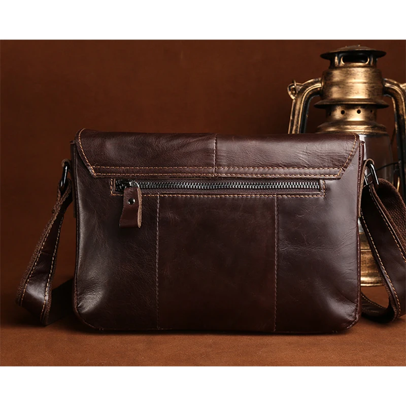 Мужская винтажная деловая сумка через плечо Повседневная мессенджер из