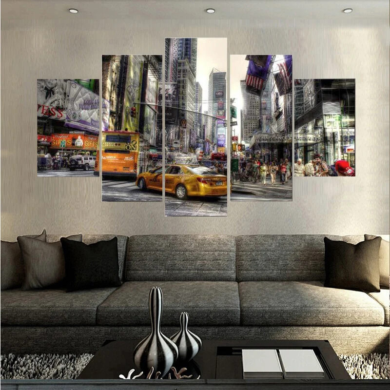 5 шт. Наборы для ухода за кожей абстрактный город пейзаж живопись холст масло без