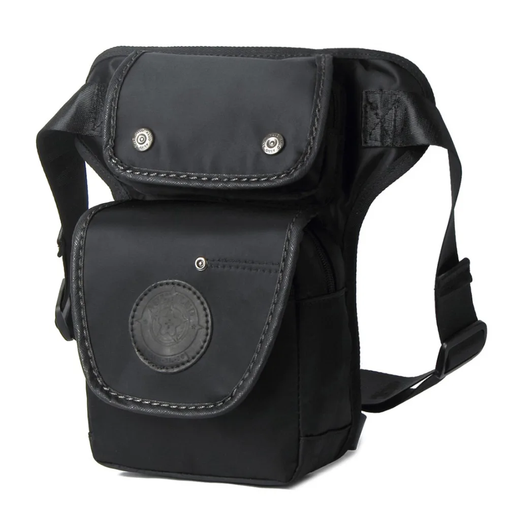 

Водонепроницаемая нейлоновая сумка для ног, забавная поясная сумочка с заклепками, прямой ремень, военная универсальная сумка через плечо ...