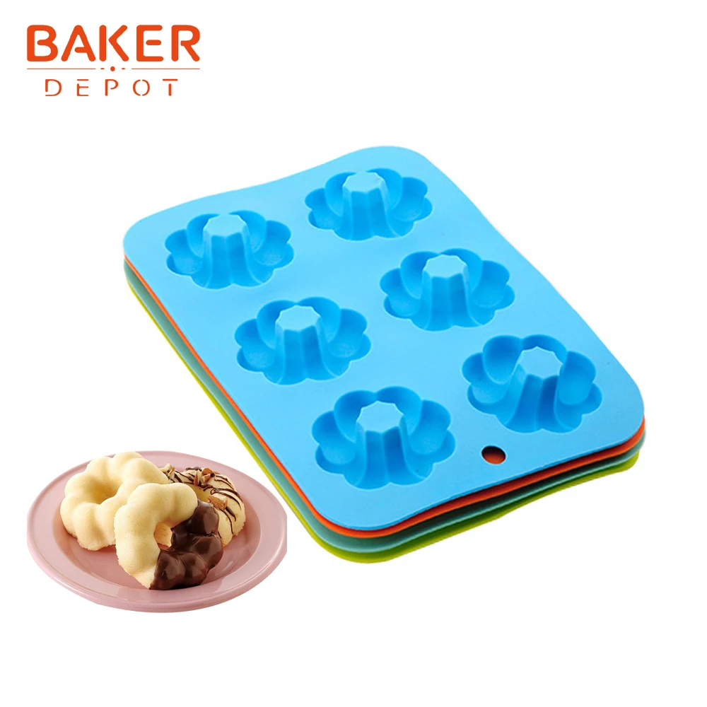 BAKER DEPOT силиконовая форма для выпечки тортов пончиков конфет шоколада овальной