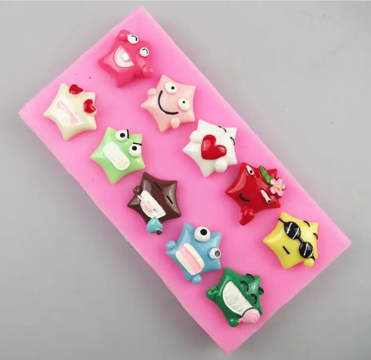 

Распродажа, Fda инструменты для украшения тортов, бесплатная доставка, новое лицо, милая звезда, серия «сделай сам», Экологичная жидкая жаростойкая посуда