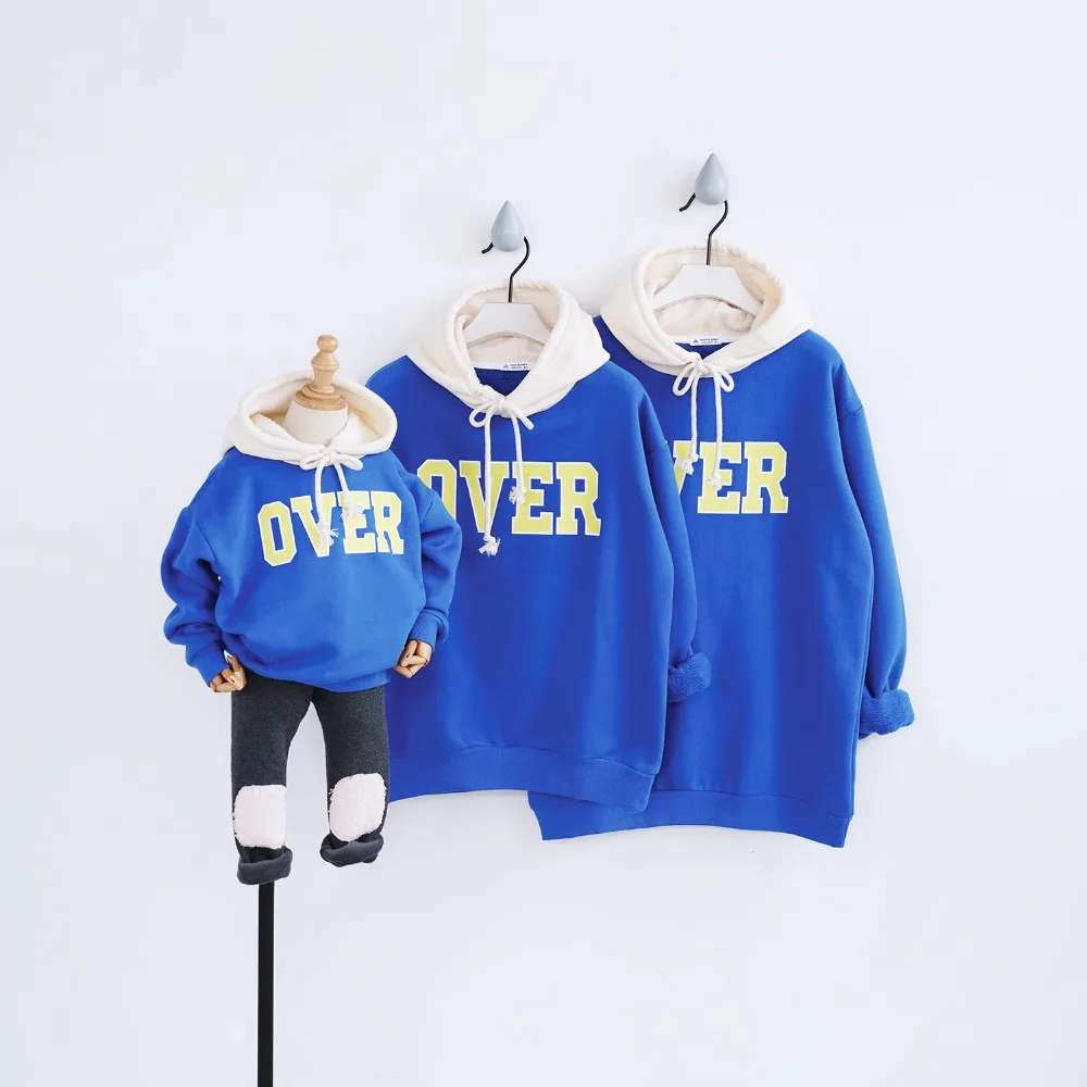 HT2243 зимние топы для мальчиков и девочек семейные толстовки мамы папы ребенка