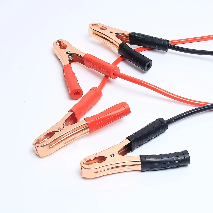 Car Battery Clip Battery Jump Cable 500A Alligator Clip Connector Plug Emergency Car Bag Red Black Firewire Power Line images - 6