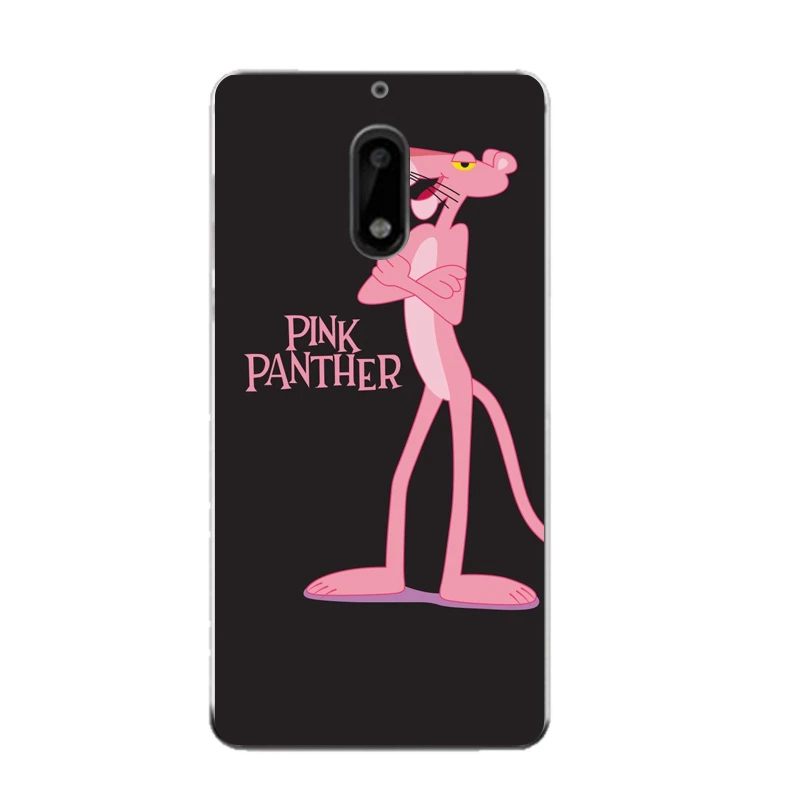 Feather Soft Clear TPU Phone Case For Nokia3 5 6 8 N540 N640 N535 N830 Pink Panther Coque Fundas Painted Cover Free Shipping | Мобильные