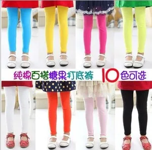 2015 г. Весенне-летние хлопковые брюки для девочек ярких цветов Dongkuan
