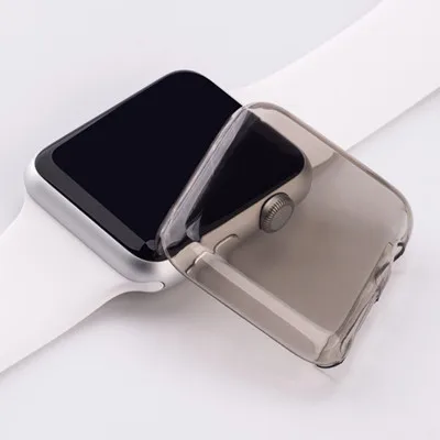 Чехол для apple watch band apple watch 4 5 Чехол 44 мм/40 мм ремешок iwatch 3 ремешок 42 мм 38 мм защитная оболочка аксессуары для часов - Цвет: Transparent black