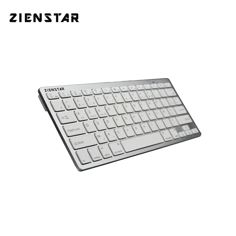 Zienstar AZERTY французский язык тонкий Bluetooth беспроводная клавиатура для Ipad Iphone Macbook PC