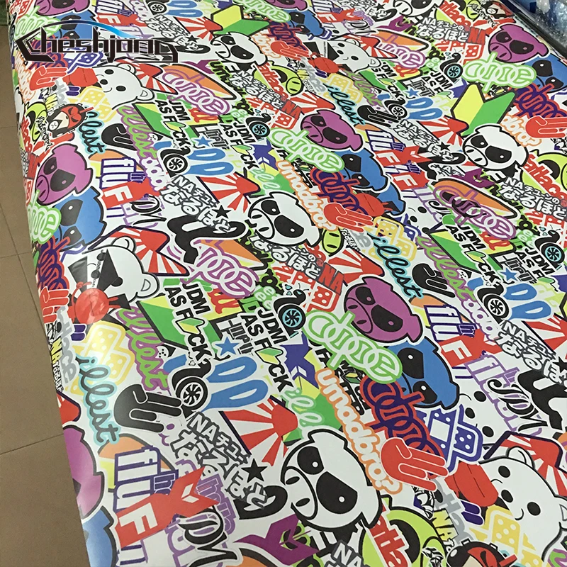 JDM наклейка бомба граффити виниловая Автомобильная обертка для автомобиля капот