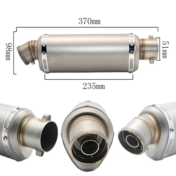 ZSDTRP 51 мм мотоцикл akrapovic Yoshimura глушитель труба с DB убийца Мотокросс ATV Грязь велосипед ямы для 125cc-500cc - Цвет: B-05