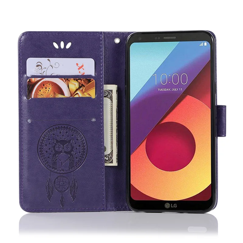 Для LG Q6 чехол Q6a M700 Обложка кошелек на заднюю панель из искусственной кожи для Alpha Q