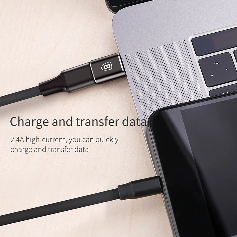 Адаптер Baseus OTG USB Type C с разъемом Micro для быстрой зарядки и передачи данных разъема