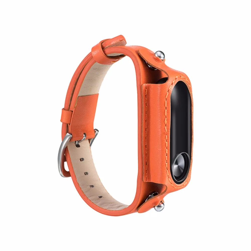 Mi Band 2 кожаный ремешок для Xiaomi mi ремень из натуральной кожи Безвинтовой браслеты