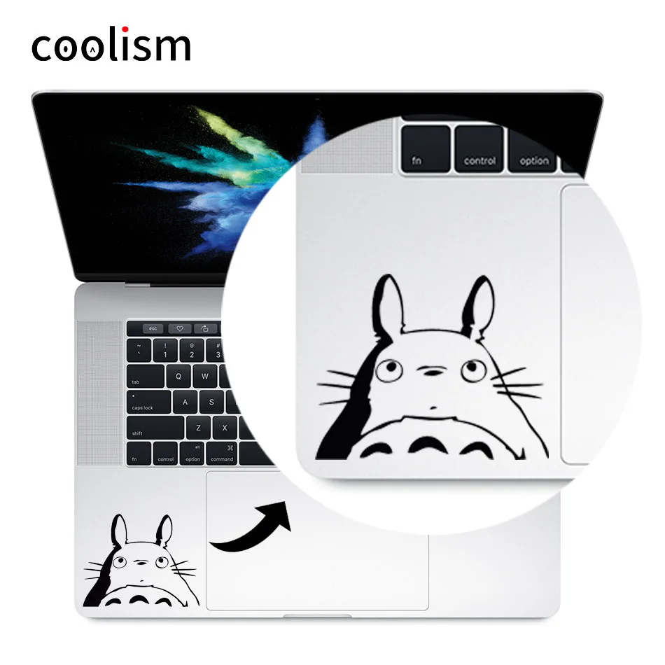 Наклейка для ноутбука Totoro с большой головой стикер MacBook Air Pro Retina 11 12 13 15 дюймов Mac Mi