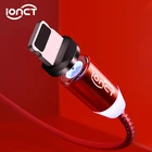 IONCT, магнитный кабель USB для Android, iPhone, кабель type C, магнитное зарядное устройство, кабель Micro usb, нейлоновый магнит, быстрая зарядка