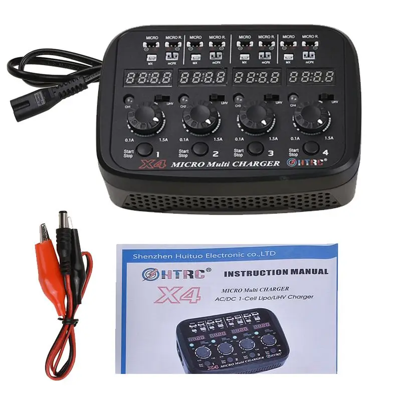Новый HTRC X4 мульти зарядное устройство AC/DC вход для 1S Lipo Lihv батареи ЕС вилка |