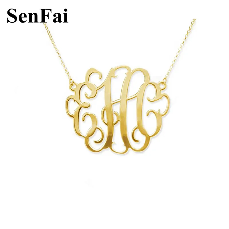 Senfai любое индивидуальное именное ожерелье Роскошная подвеска в стиле хип хоп для