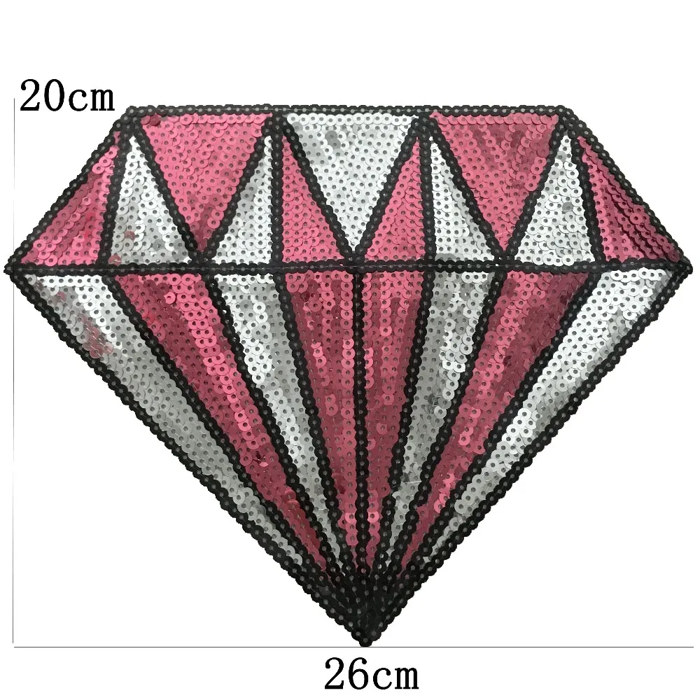 Большие розовые блестки алмазные нашивки для одежды сумок футболок Пришивание