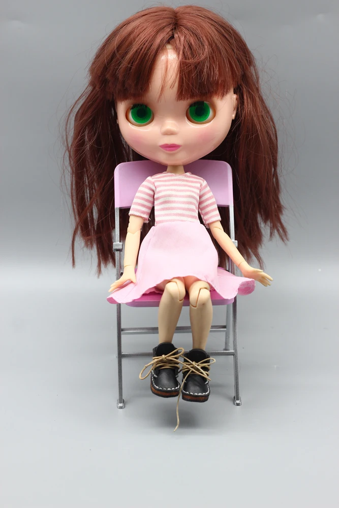 1 пара аксессуары для кукол обувь шарнирной куклы blyth 1/6 подходит 1/8 BJD мини кожаная