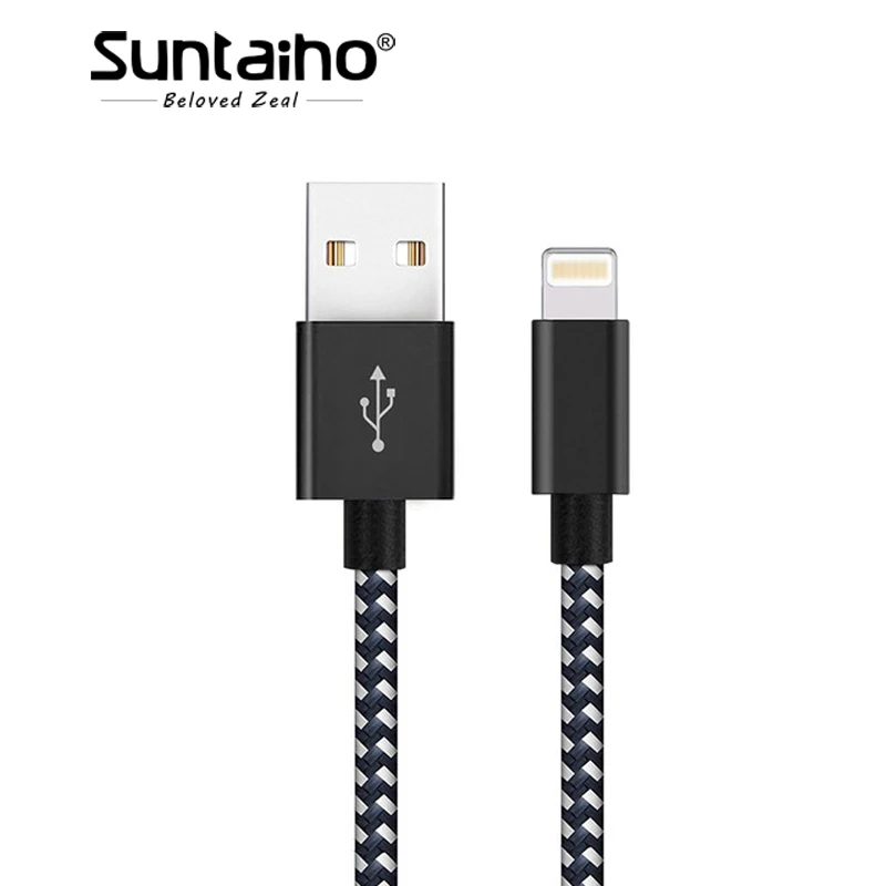 Black White Suntaiho 5 упак. Освещение Зарядное устройство кабель для iPhone X Быстрая зарядка USB кабель для iphone 8 7 6S плюс 5 мобильный телефон кабеля - Цвет: Black White