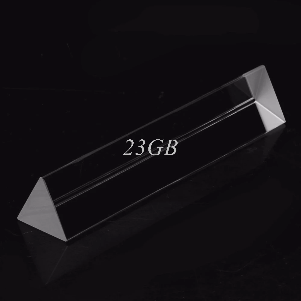 

High Quality Optical Glass Triple Triangular Prism Physics Teaching Light Spectrum 6" 15cm