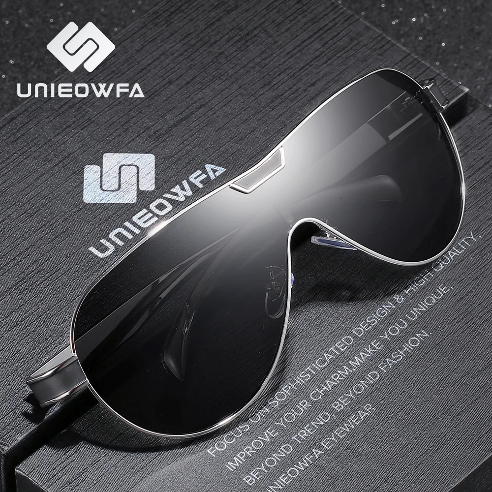 Мужские солнцезащитные очки UNIEOWFA большие поляризационные больших размеров от