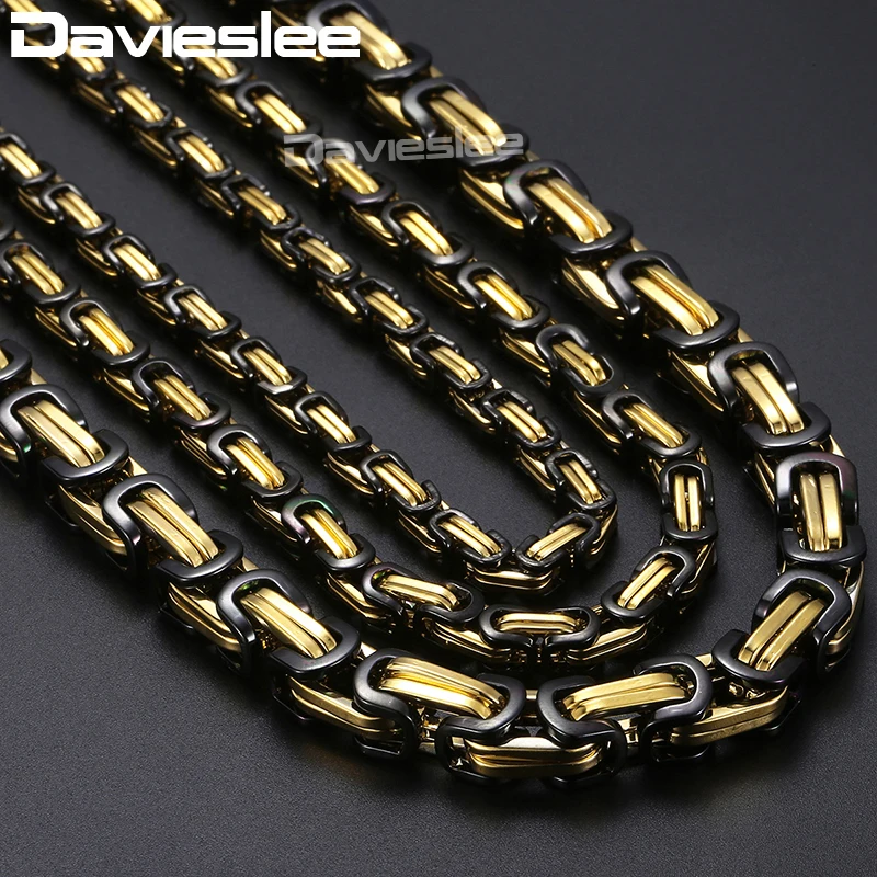 Ожерелье из нержавеющей стали 5/5.5/8 мм в виде византийских коробок ожерелье для