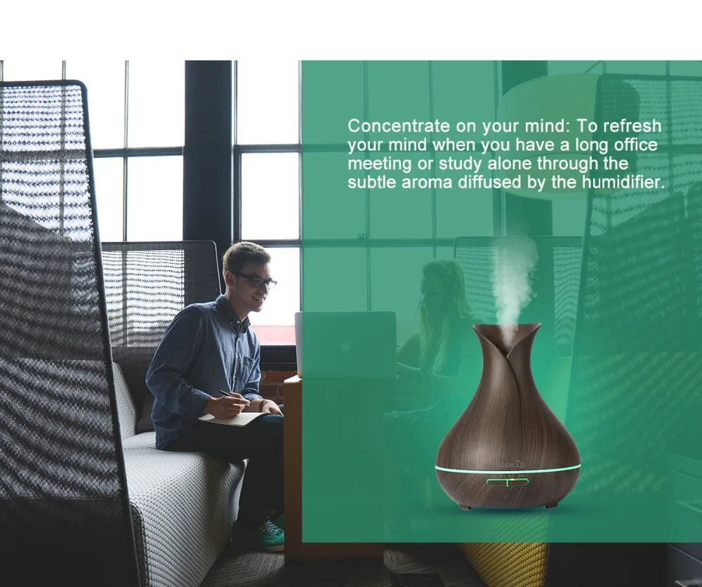 EASEHOLD RU 400 мл Аромат эфирного масла диффузор ультразвуковой увлажнитель воздуха