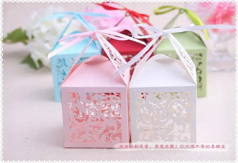 

wedding party favor box wedding Candy Boxes - Laser Cut present packaging sweet chocolate box party gift packing 300pcs/lot