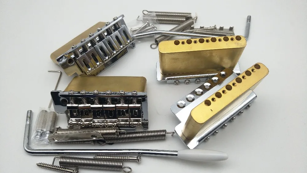 Гитарный мост один vibrato медное основание подходит для гитара Stratocaster/серебро Сделано в Корее