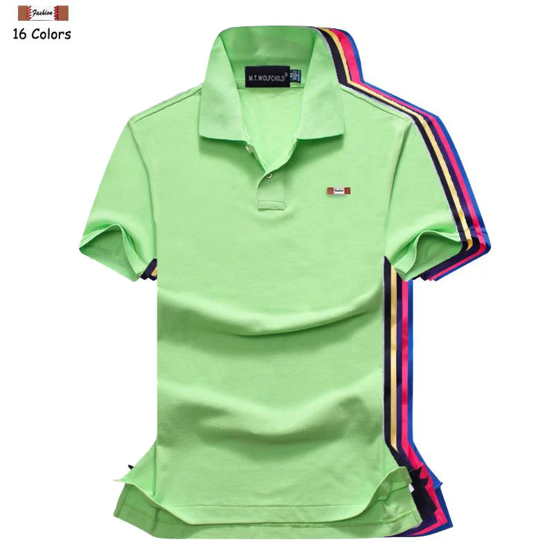 Мужская футболка поло с коротким рукавом из 100% хлопка однотонная 2019|Поло| |