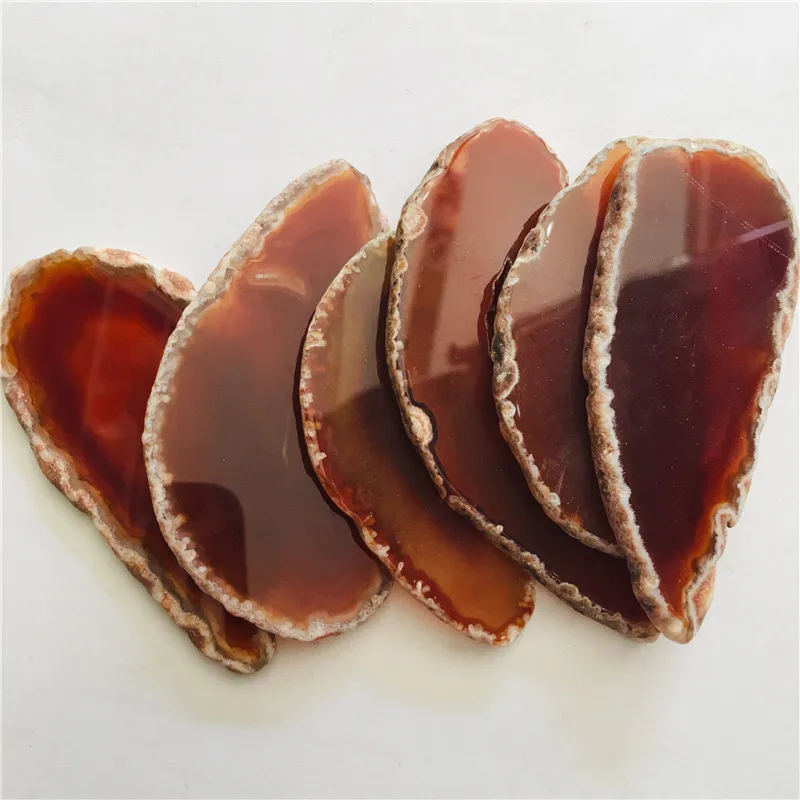 5 шт. серый крупный Agate срез жеоды полированный кварцевый кристалл | Дом и сад