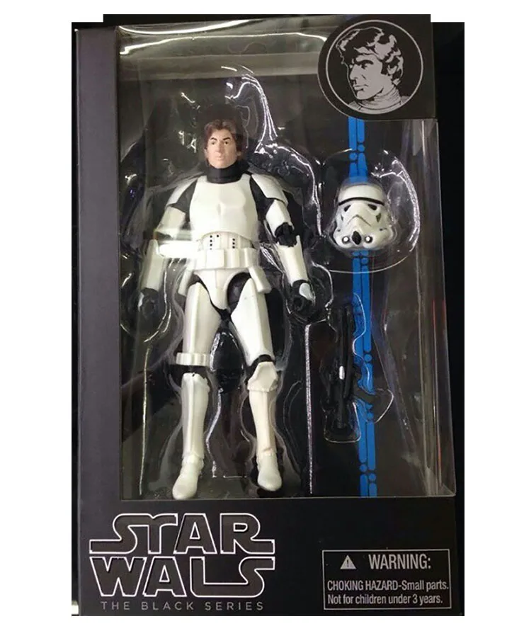 L in Retail Box 17 см Звездные войны черная серия Боба Дарт Мол Вейдер Phasma Hab Solo ПВХ фигурка игрушка кукла - Цвет: L in Retail Box