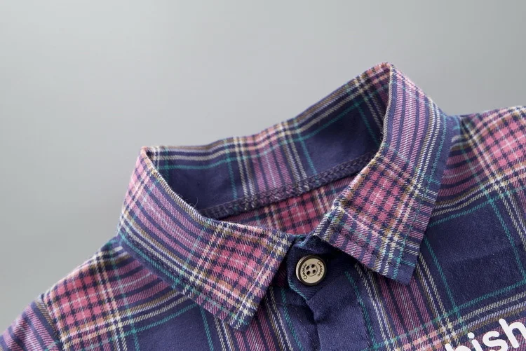 Клетчатая рубашка и джинсы для маленьких мальчиков комплект летней одежды