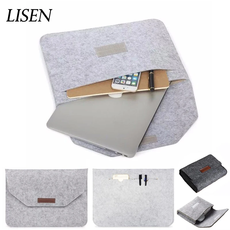 Мягкая шерстяная сумка для Macbook Air Pro Retina 11 12 13 15 16 чехол ноутбука Xiaomi Lenovo Huawei Dell 14 6