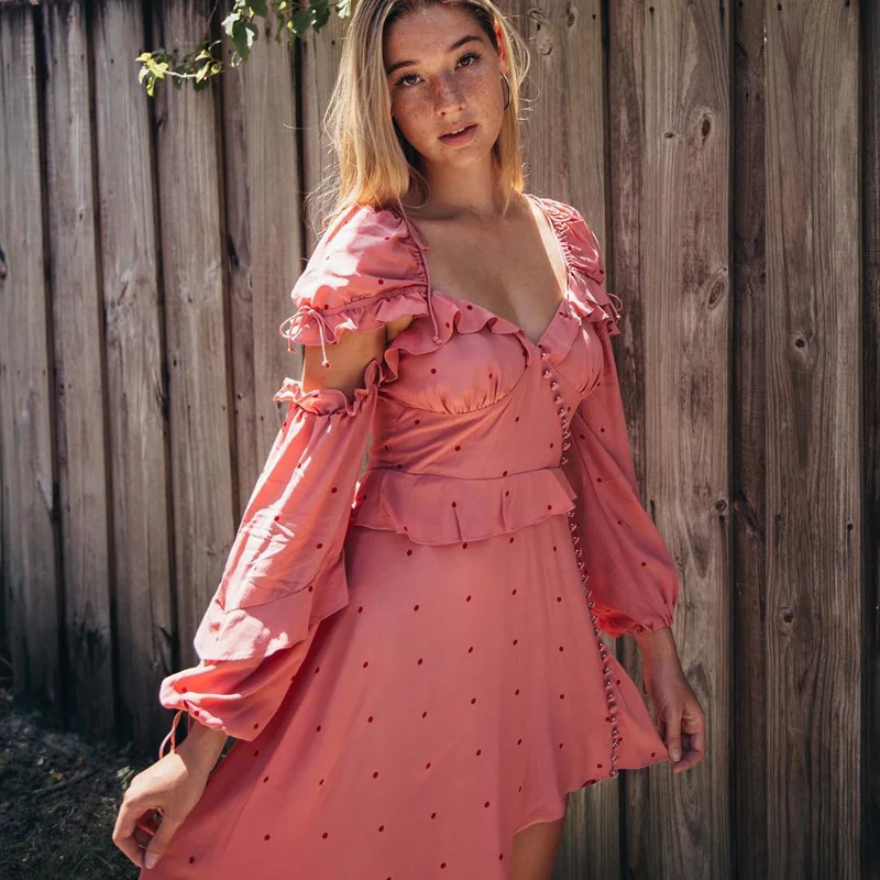 Женское Асимметричное мини-платье осень 2018 | Женская одежда