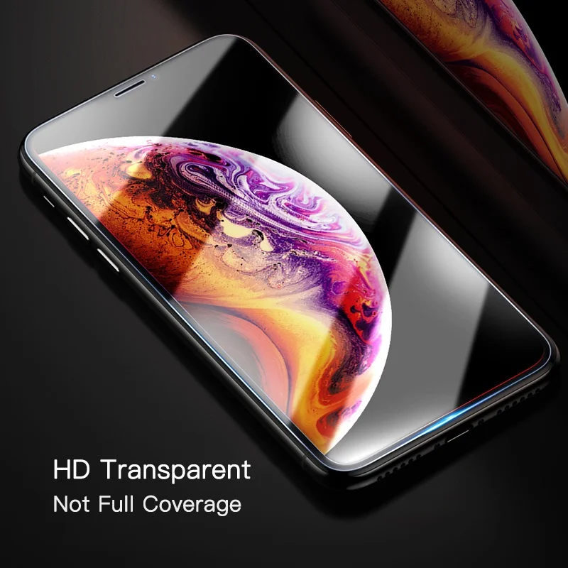 HD Transparent Защитная пленка Baseus для iPhone Xs Max Xs XR стекло 0,3 мм тонкое закаленное стекло 9H для iPhone Xs Max X защитное стекло - Цвет: HD Transparent