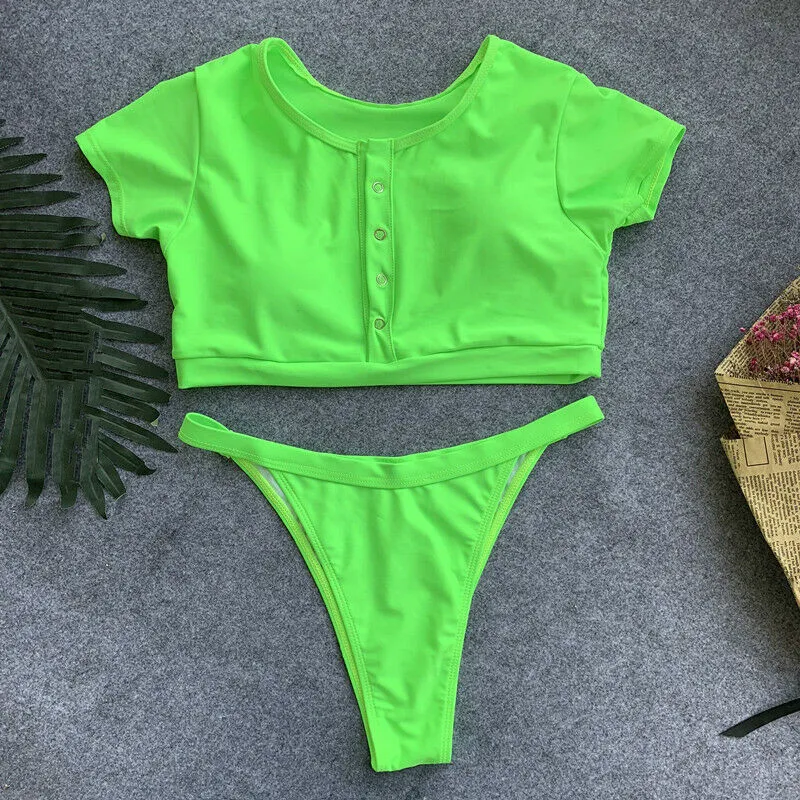 Соблазнительные женские комплекты бикини однотонный бюстгальтер пуш-ап с