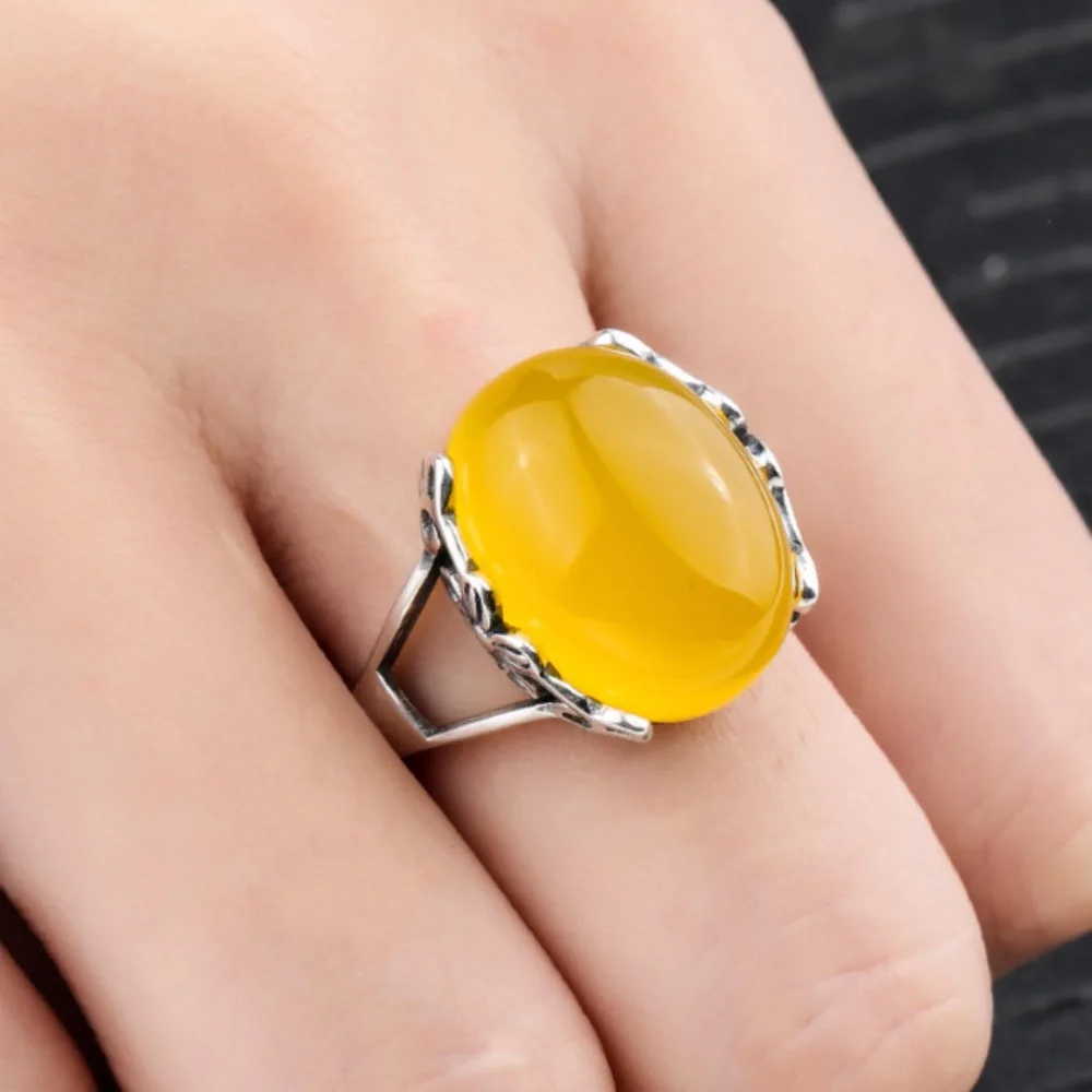 Женское кольцо с пчелиным воском из серебра 925 пробы|Кольца| |