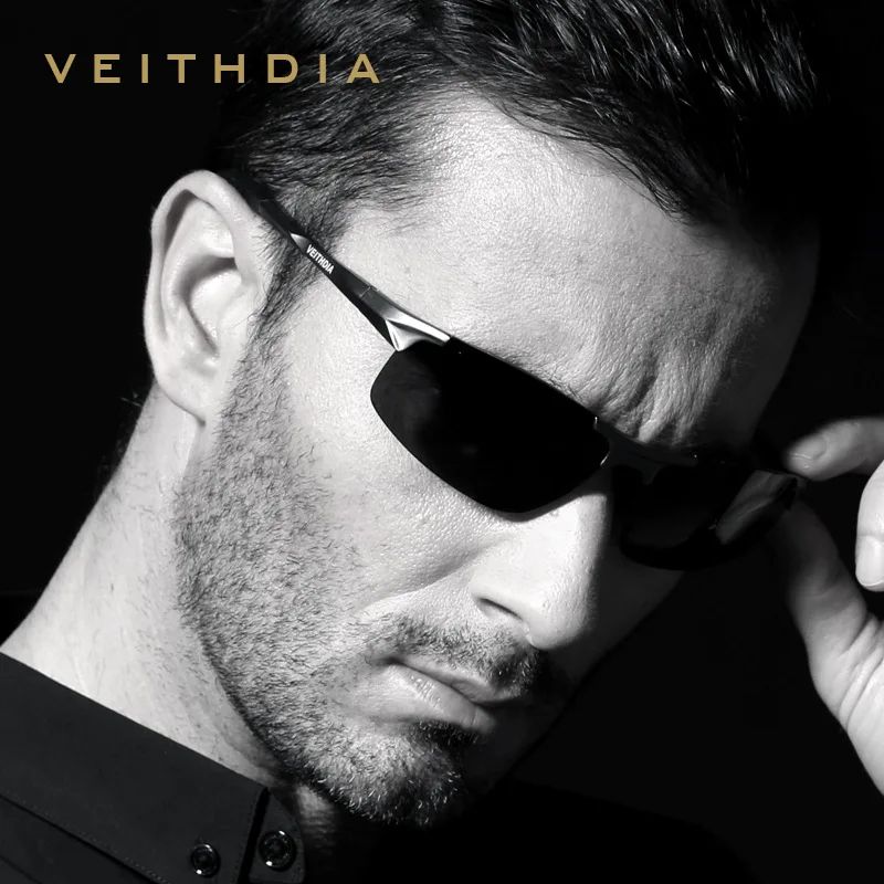 Бренд VEITHDIA алюминий магний HD поляризованные солнцезащитные очки мужские