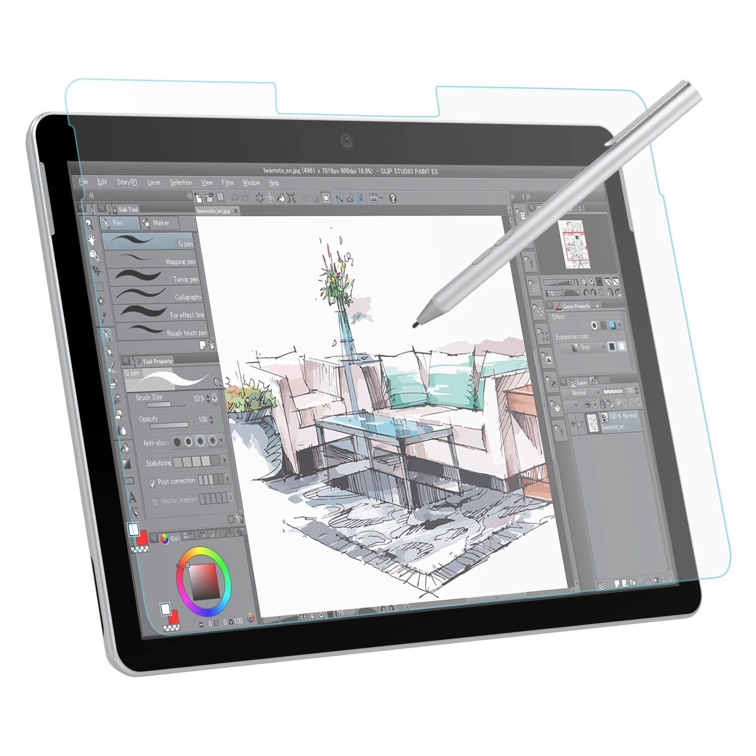 

MoKo Like Paper Screen Protector for Surface Go,Write, Draw and Sketch with The Surface Pen Like on Paper, Anti Reflection PET