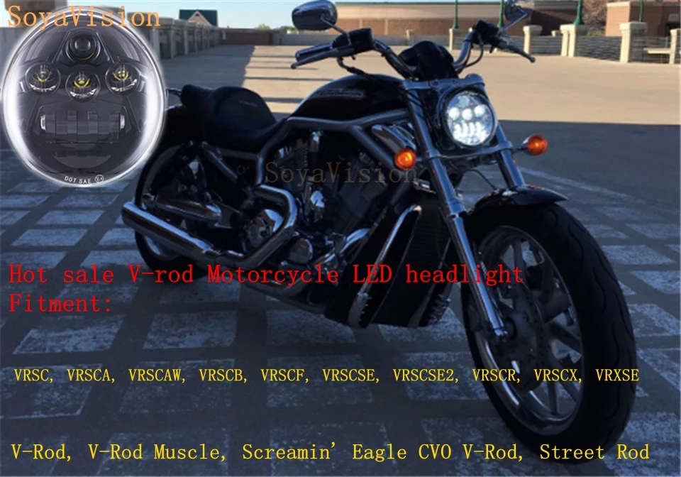 DOT одобренная светодиодный ная фара для Harley мотоцикла V Rod VROD VRSCA передняя VRSC/V-ROD |