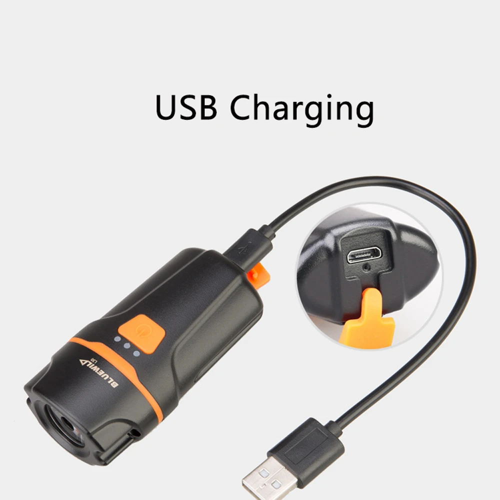Мощный велосипедный фонарь заряжаемый от USB встроенный аккумулятор фара для