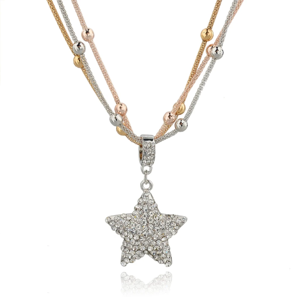 Женское винтажное ожерелье LongWay длинное золотого цвета цепочка из австрийской